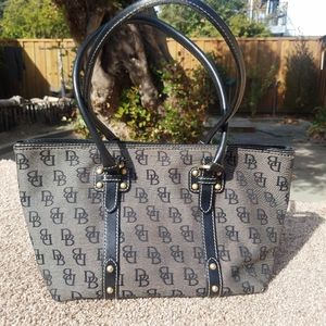 Black Dooney canvas tote